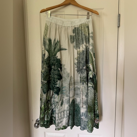 Rachel Zoe Green and Gray Scenic A-Line Skirt - Picture 3 of 8